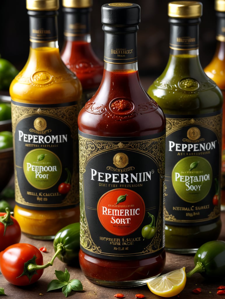 label design ideas for a sauce made from peperoncini