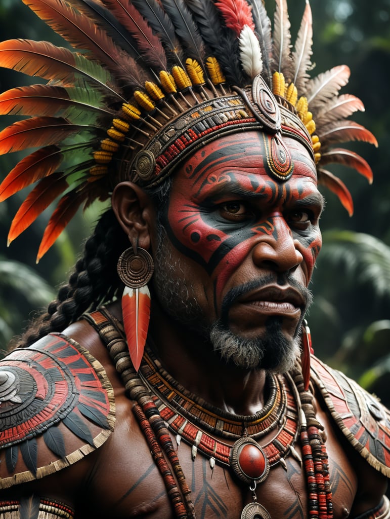Generate a Papua New Guinea with respect to Kokoda and Tribal Art