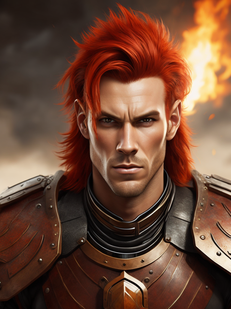 warrior red head man
