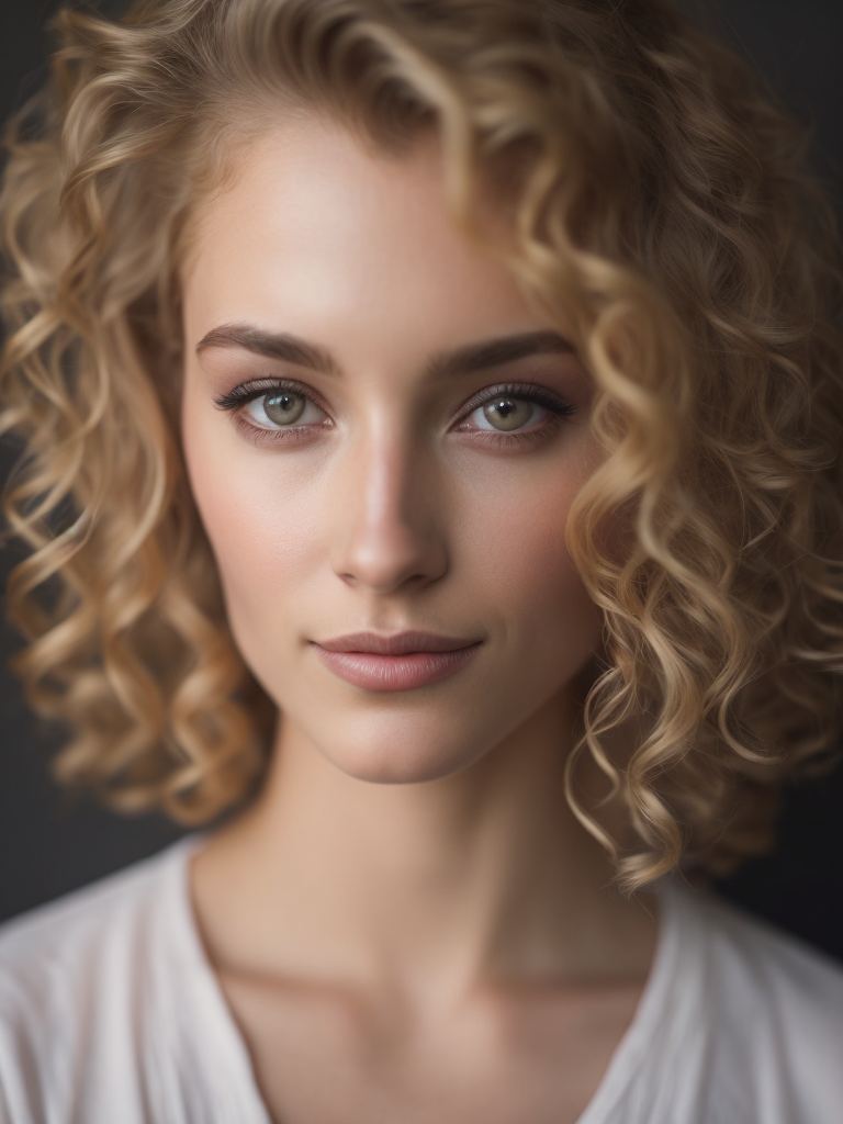 Curly blonde