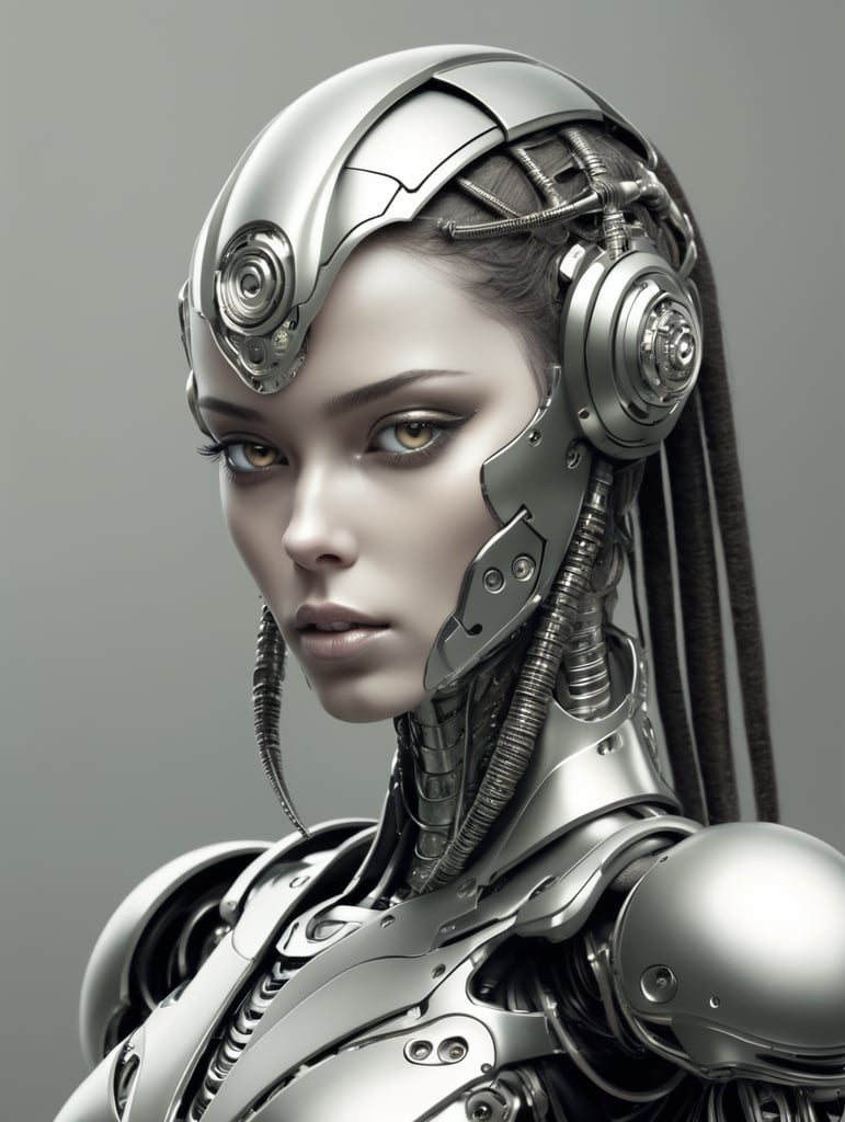 Cyborg metalizado humanoide