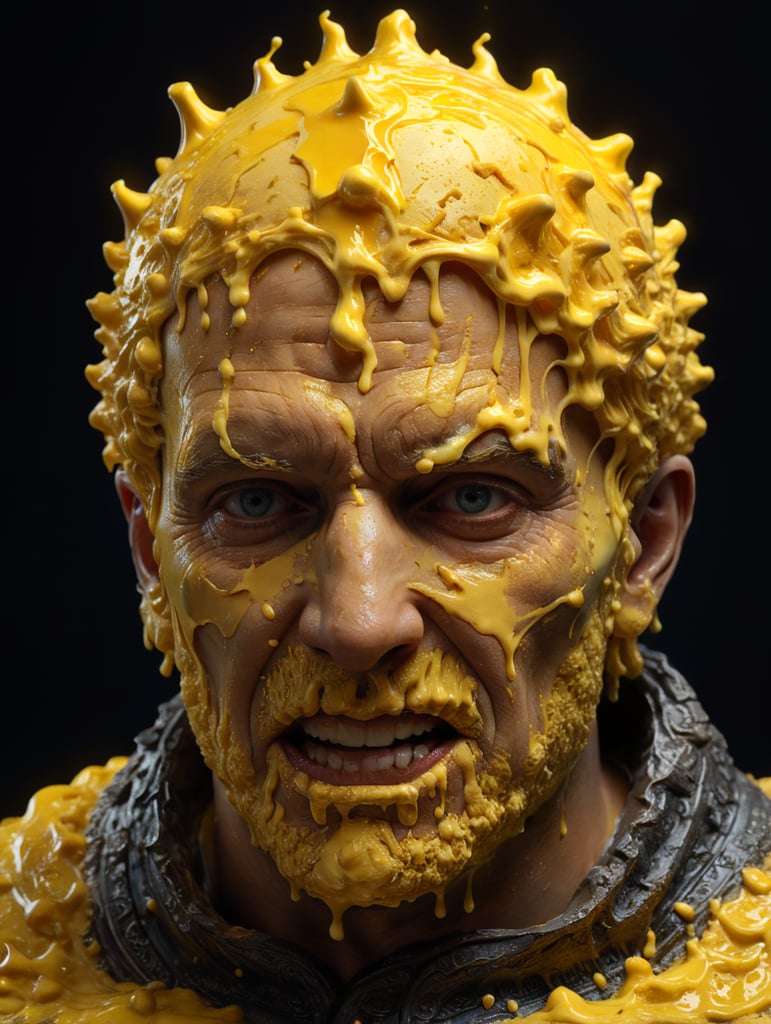 a person made of butter, melted