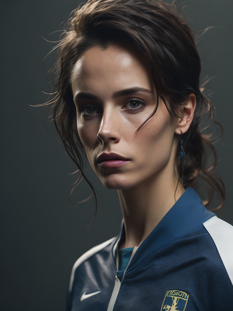 Epic Portrait of a Women Soccer Player, Fifa Women's World Cup, Dennmark