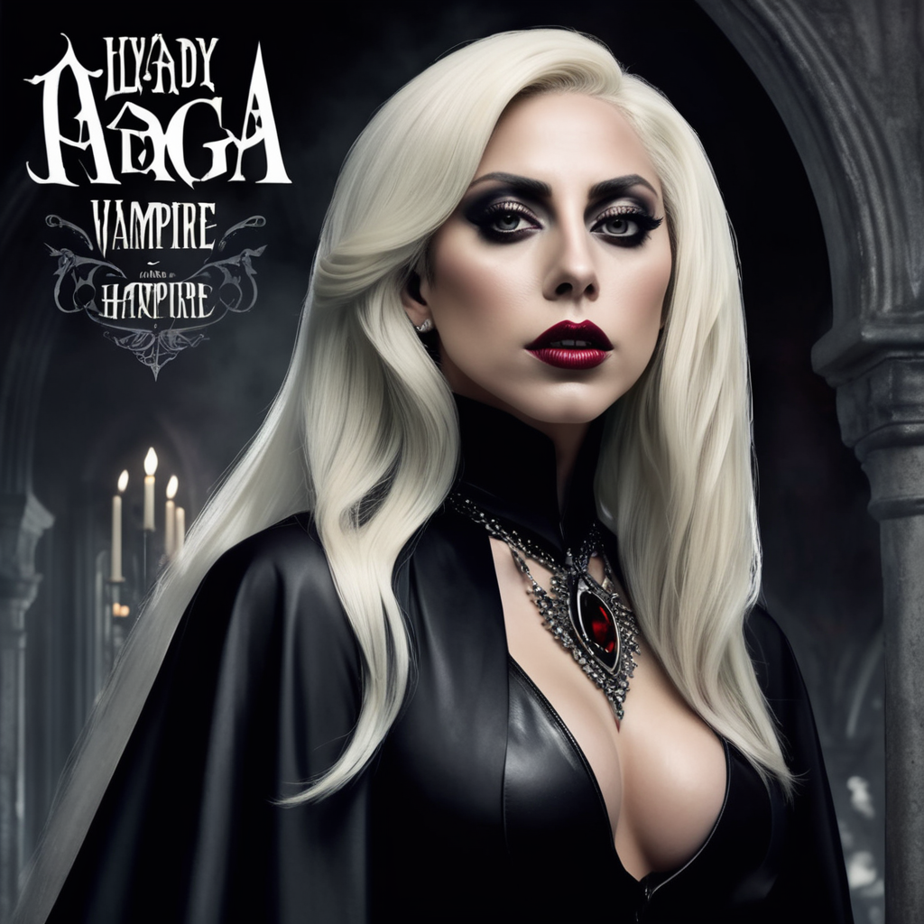 Lady gaga dark,vampire, goth album cover