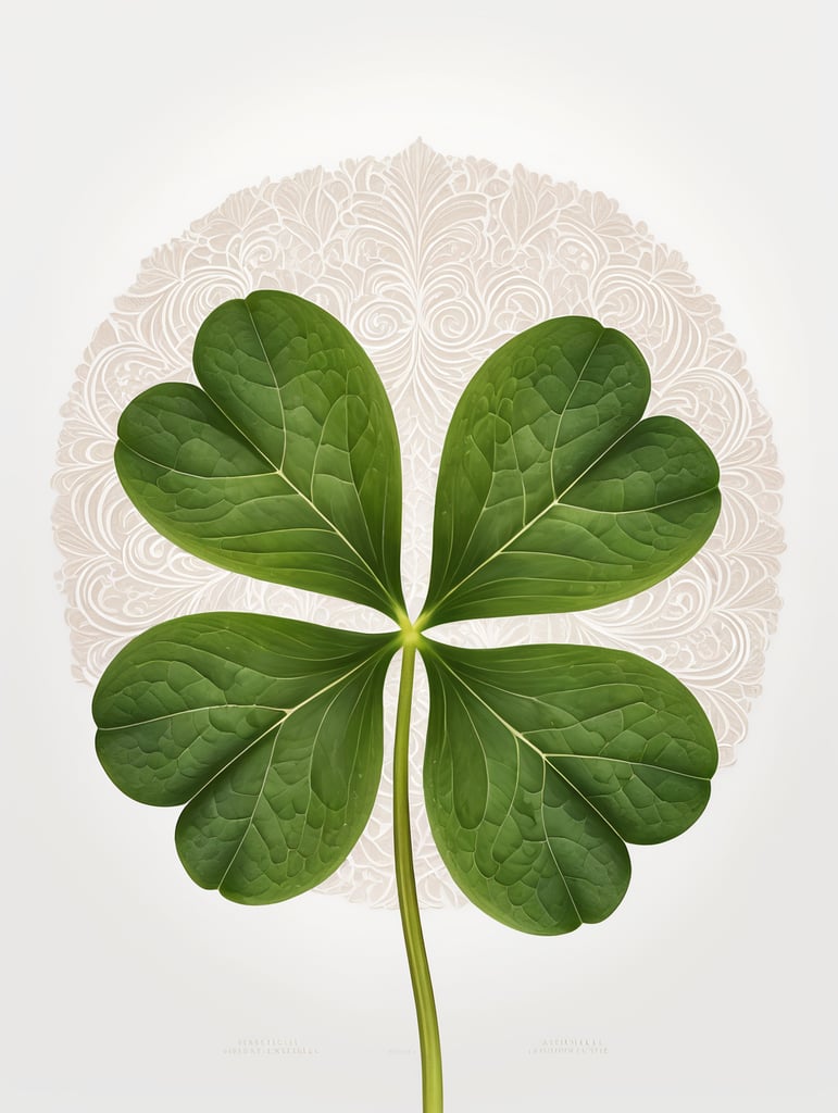 клевер на белом фоне