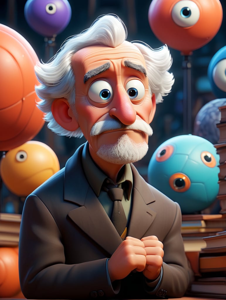 Albert Einstein olhando para camera