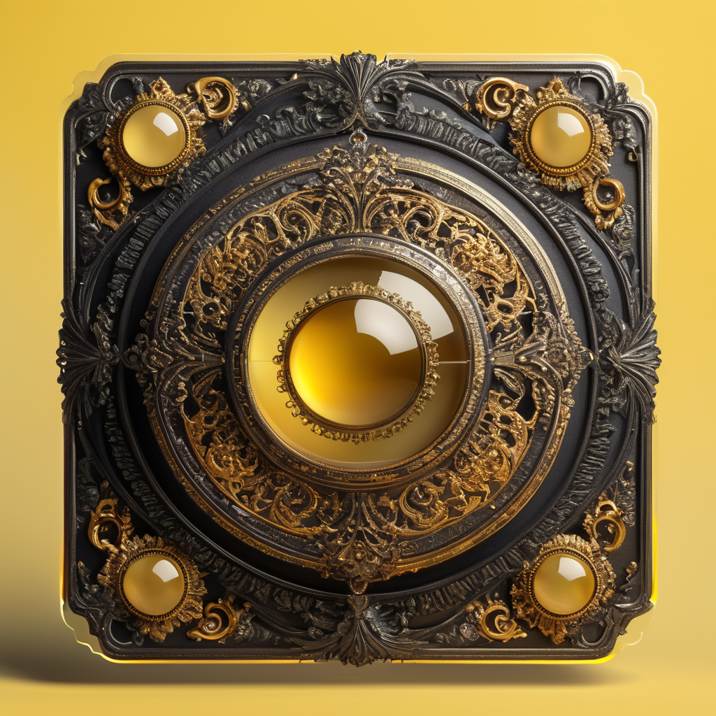 Clear square sticker with rounded edges sitting on top of pastel yellow background