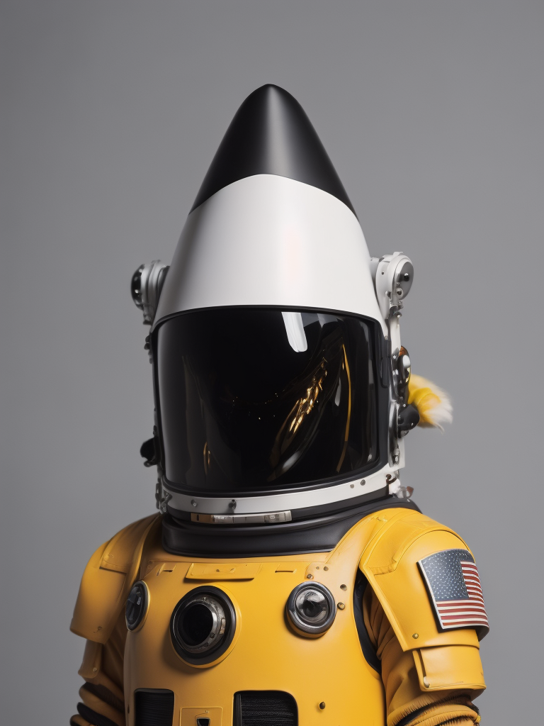 minimalistic fashionable gloomy portrait of space rocket robot, fur details, minimalistic design, minimal details, Versace, givenchy, film still from Wes Anderson, photograph, photoreal, 200mm, HD, f 2.0, highly detailed, accurate