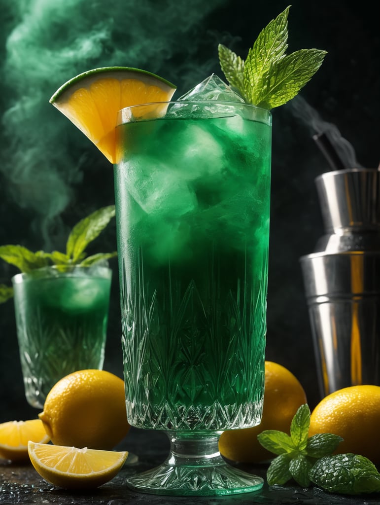 Cocktail green mist