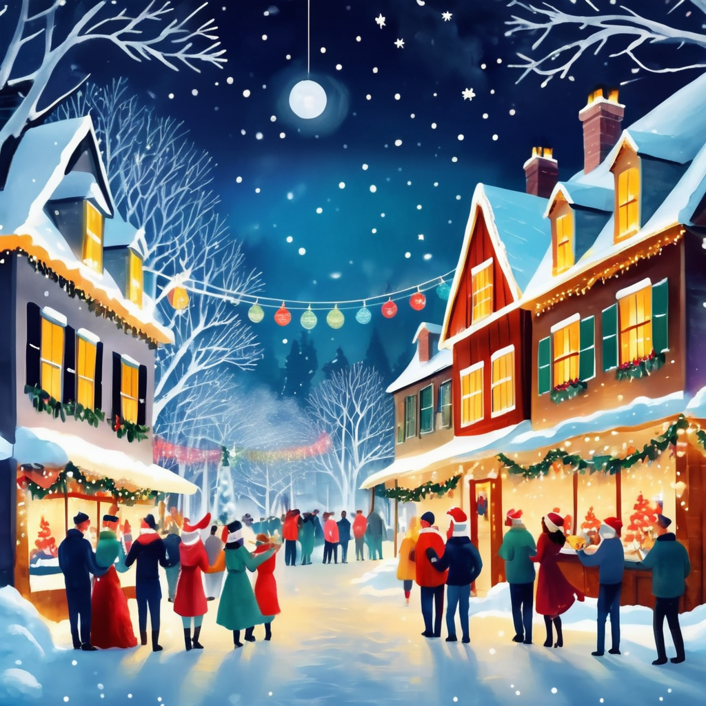 christmas background, party night