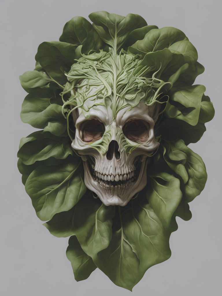 The anatomy of a head of lettuce, an ultrafine detailed painting by james jean, behance contest winner, vanitas, angular, altermodern