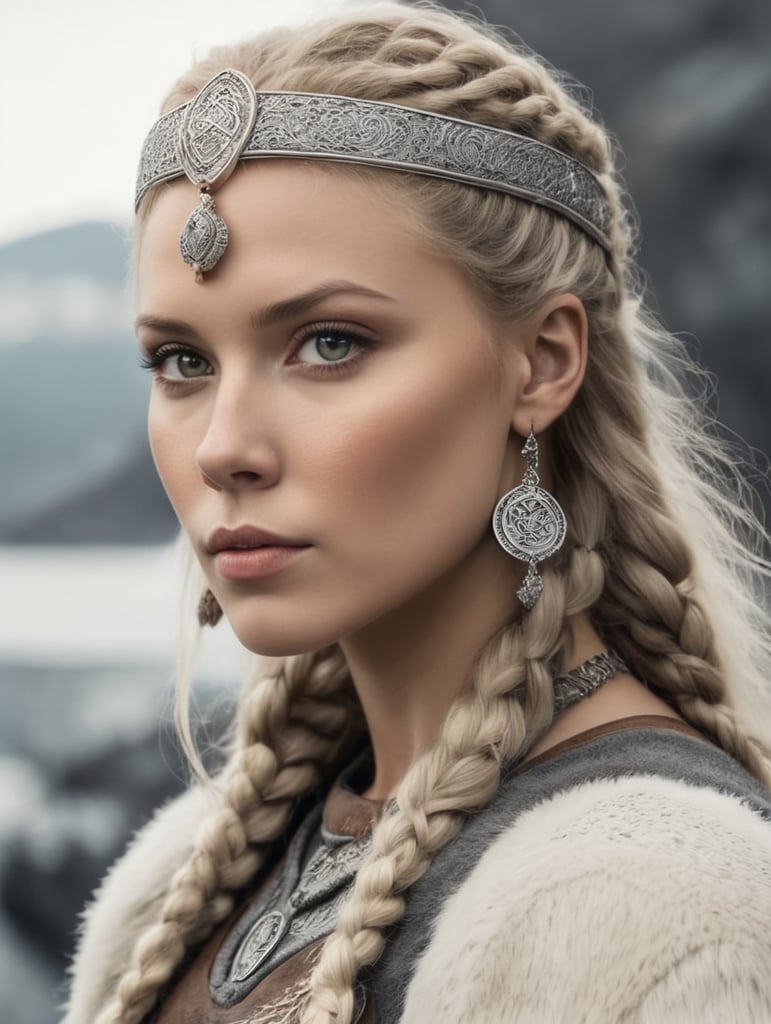 Viking princess in viking halñ