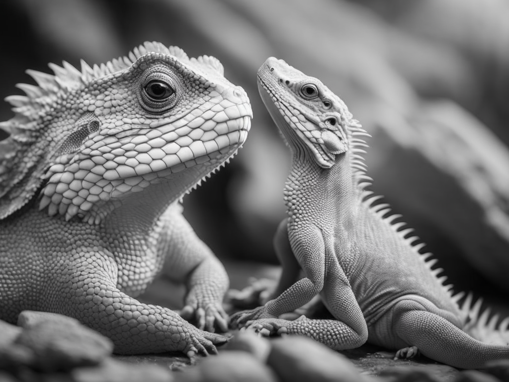 a Bearded dragon lizard under the sea, with the little mermaid on his side, black and white coloring book page for children cartoon cute style