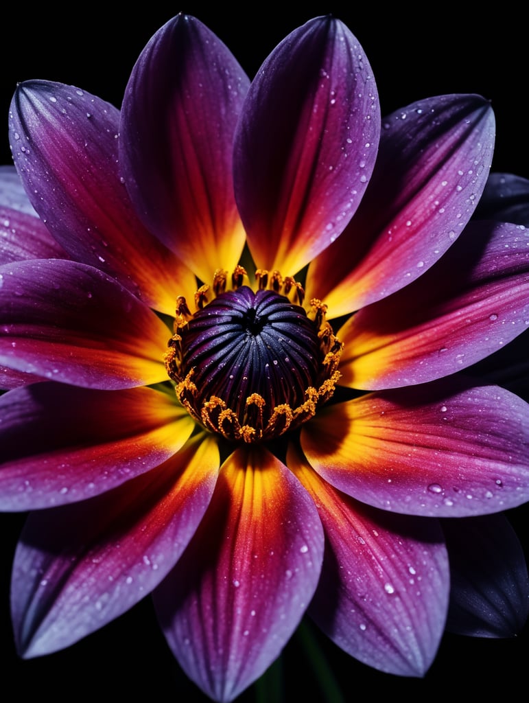 colorful photo of a flower photographed with macro lens, colorfull