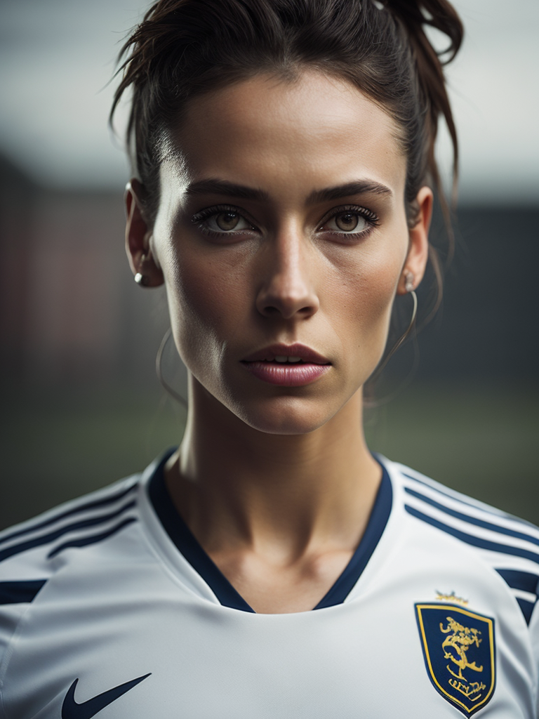 Epic Portrait of a Women Soccer Player, Fifa Women's World Cup, Dennmark