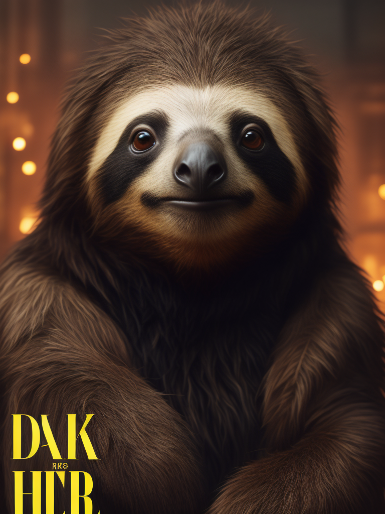 A sloth on the cover of a fashion magazine