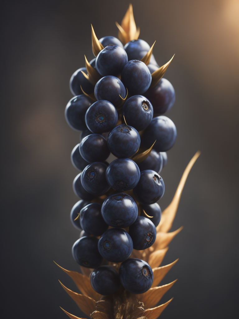 бусы из черники на колоске