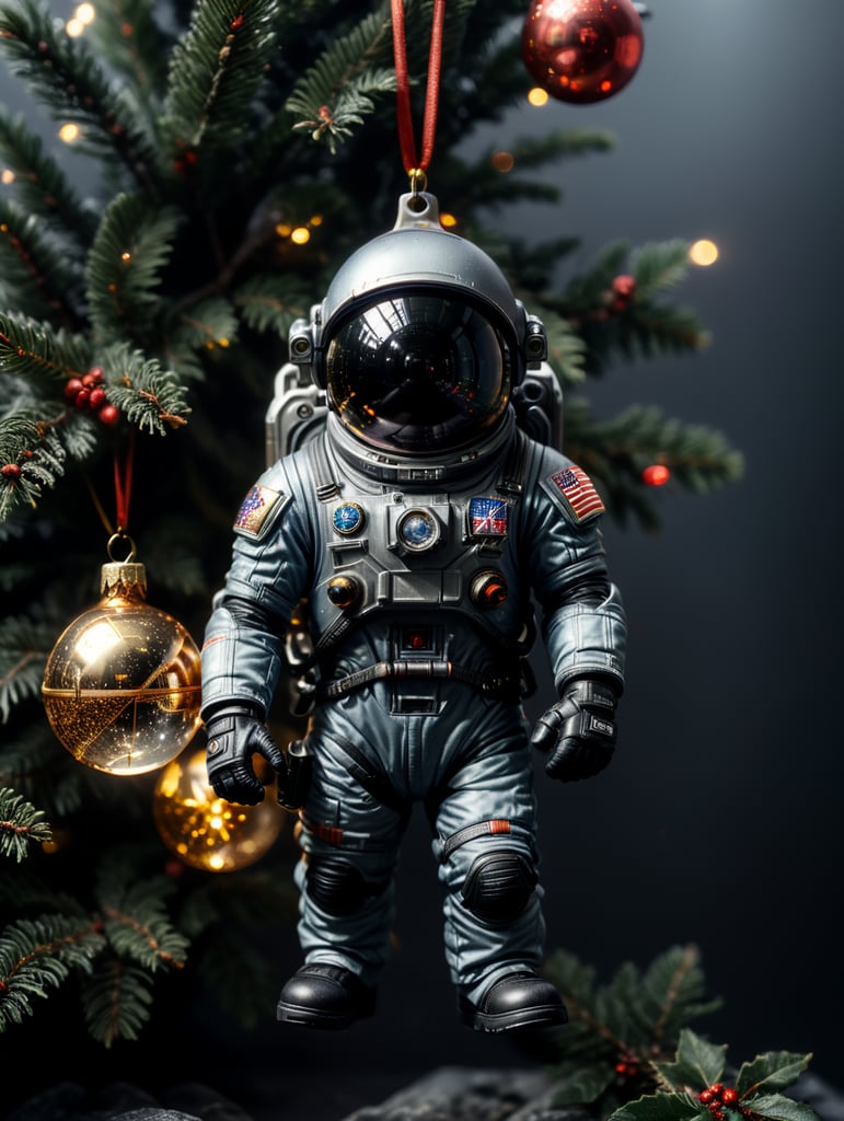 astronaut small glass glass figure, Christmas toy for the Christmas tree