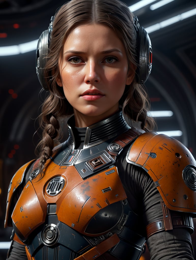 A female Star Wars character.