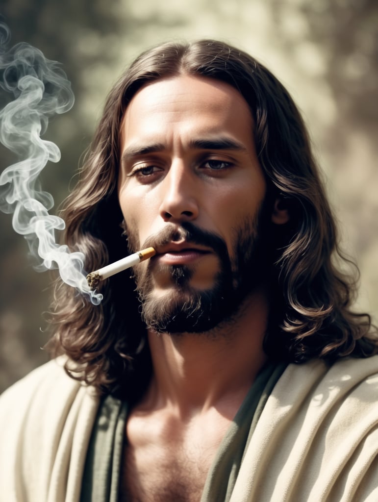 jesus smoking weed