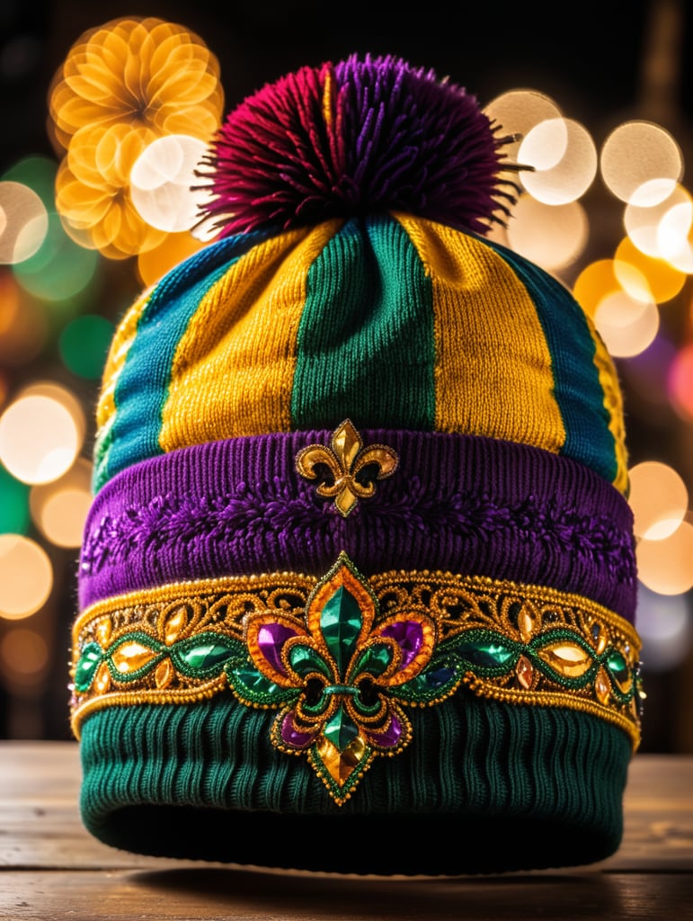 Mardi Gras beanie designs