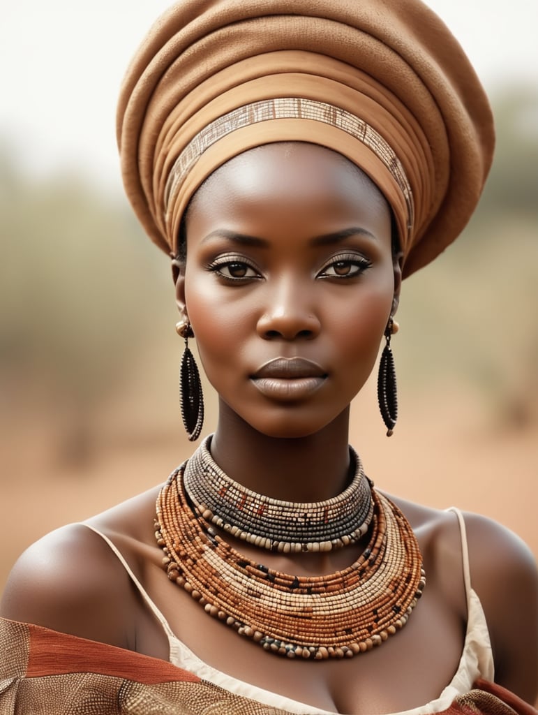 African traditional beautiful lady image