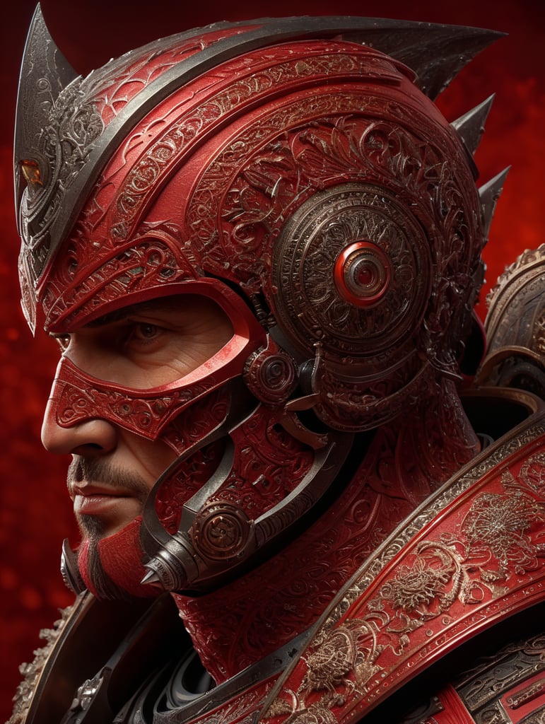 red background, video editor