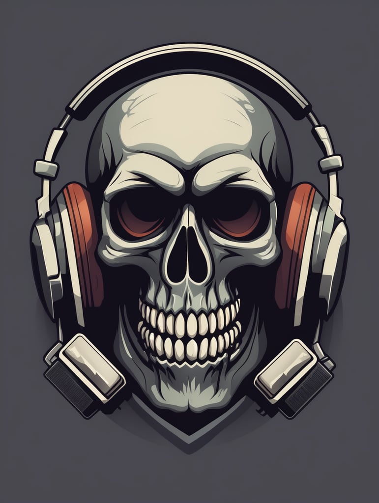 Skull Gaming Logo, vector image