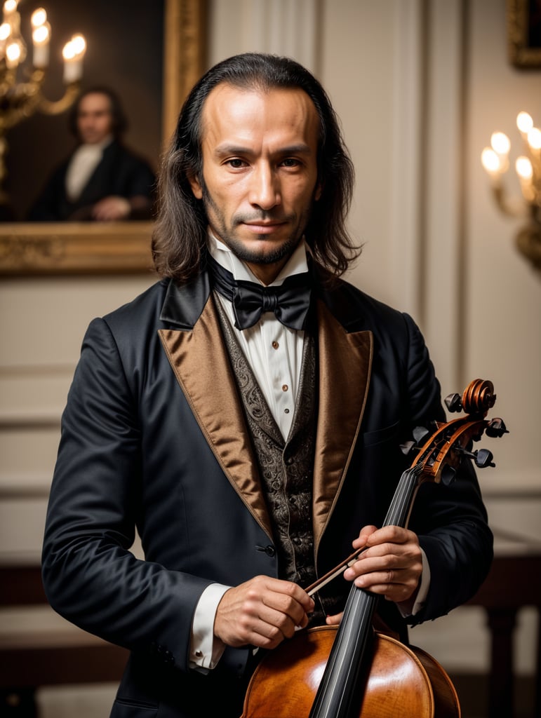 Photo Portrait Niccolò Paganini, Paganini in real life