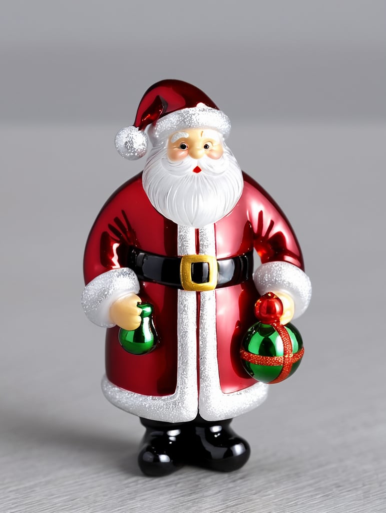 santa claus small glass glass figure, christmas toy for the christmas tree