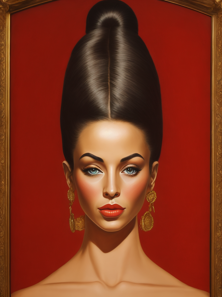 Barbie is a fashion doll, Painting, Oil, Portrait, Cover Art, Surrealism, Germany, France, style of Mati Klarwein