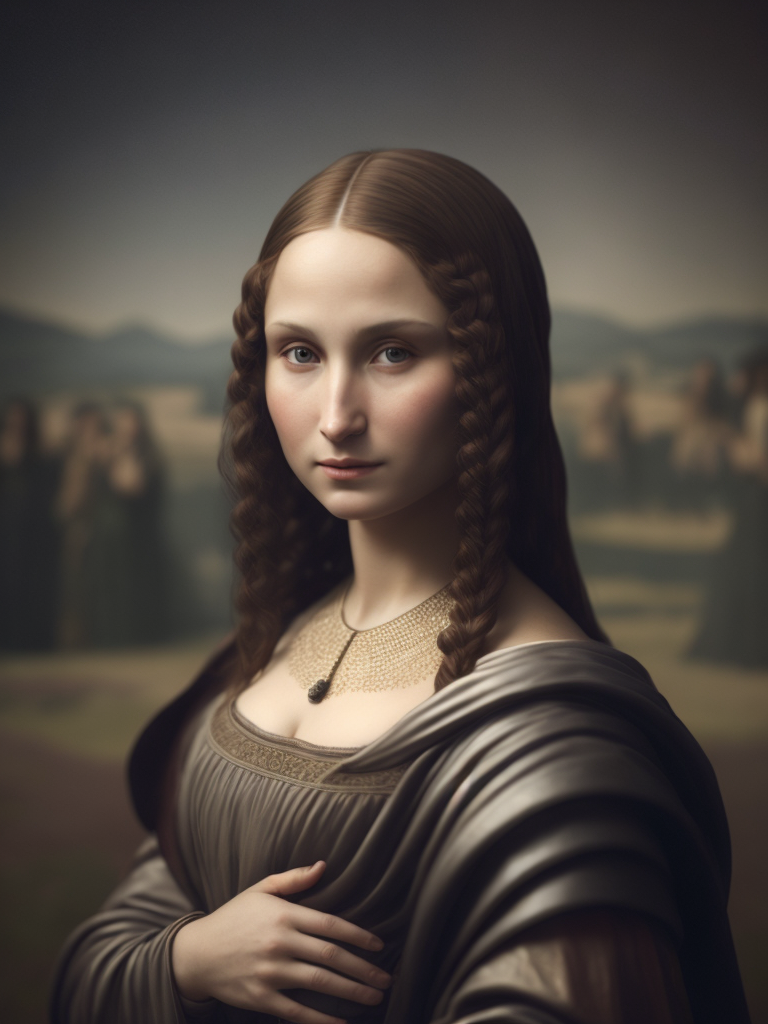 Mona Lisa Leonardo da Vinci, original art