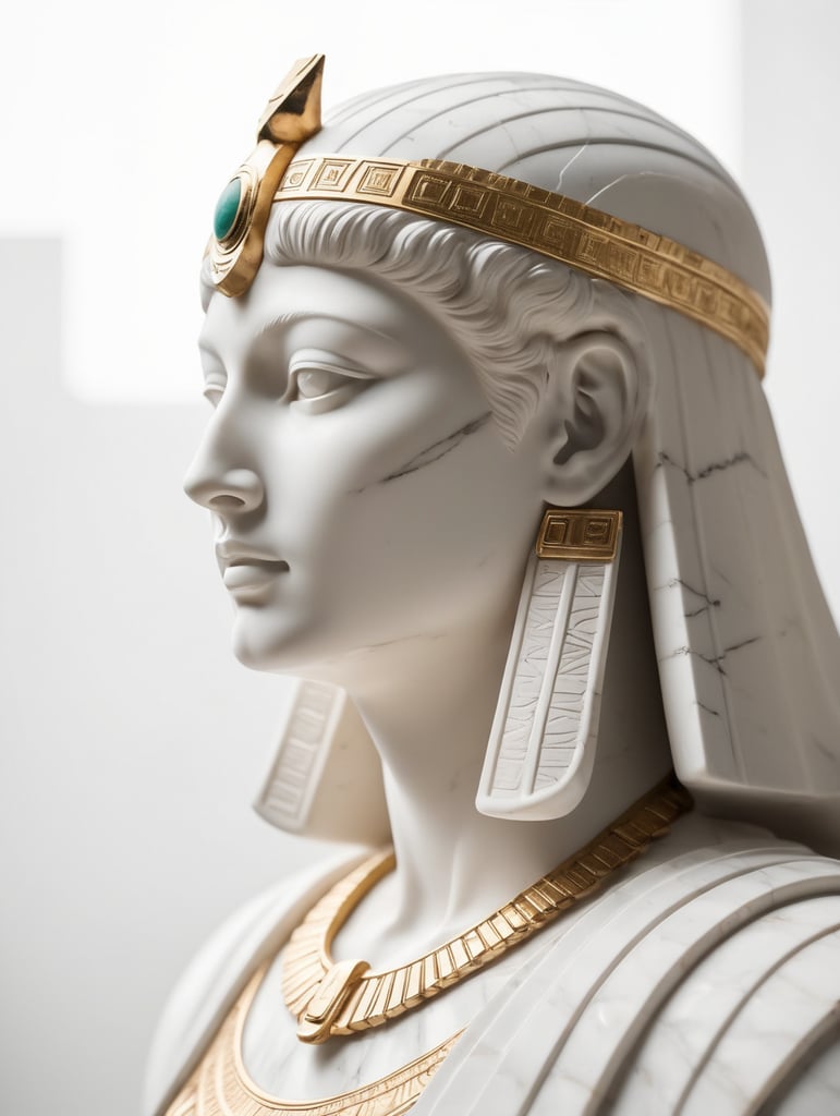 Cleopatra marble statue