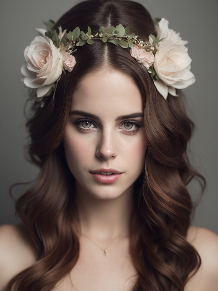 lana del rey with wings and flower crown