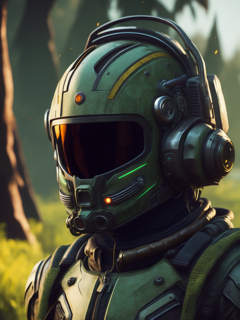 close up side portrait, inter dimensional belarusian ww2 partisan space suit, belarusian cybernetic wired soviet mech suit, intricate piped wiring armor, fallout, green nuclear waste ooze dripping, Chernobyl background, nuclear monster, bioorganic creature, wet organic armor, finely detailed, LED indicators, heads up display helmet, holographic, wet dripping clothing, aztec, jungle, photography, no mans sky, prometheus, futuristic fantasy, 3d render, 8k, high fidelity, octane render, ultra realistic, sleek sharp textures rendered in beautiful biomechsuit engine