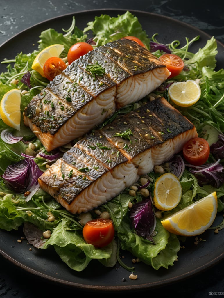 Premium Free ai Images | cod salad