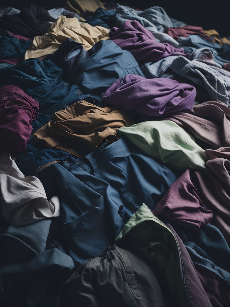 Pile of clothes, colorful, laundry