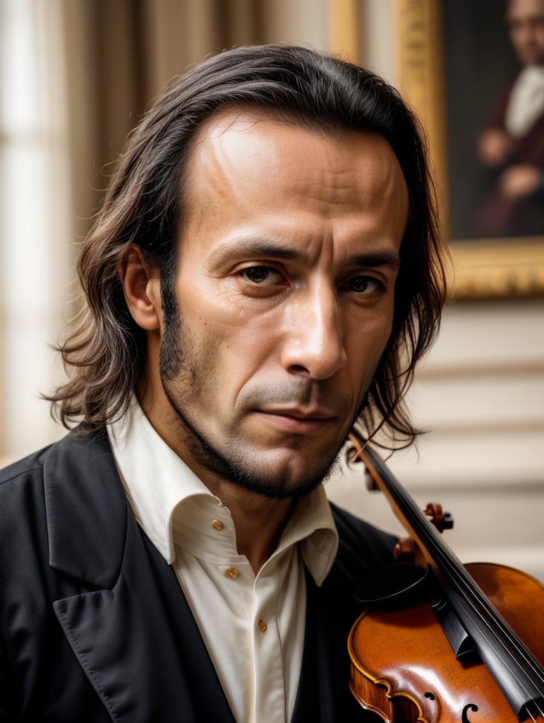 Photo Portrait Niccolò Paganini, Paganini in real life