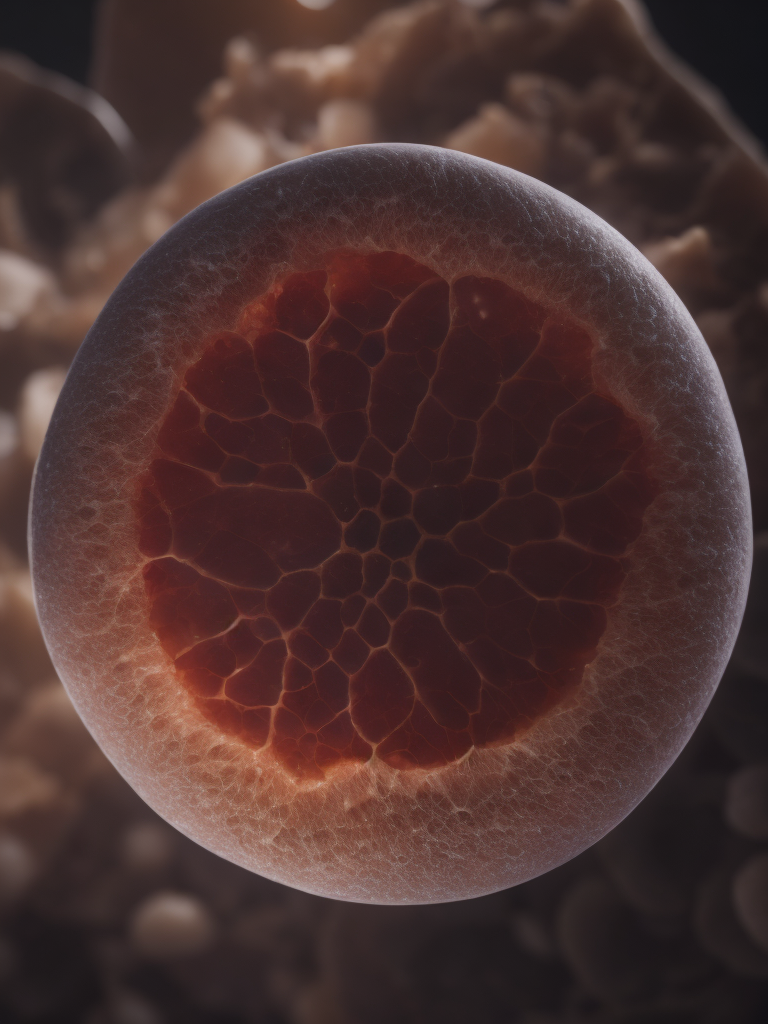 blood cell, organic, under microscope, photorealistic