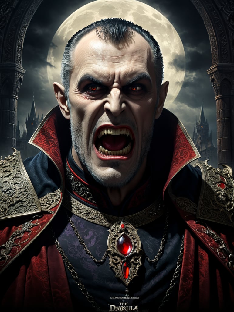 Majestic Drakula, "the Return of the Vampire" text on poster