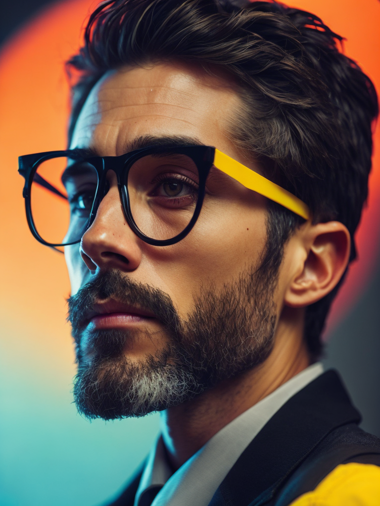 Detailed portrait of the man