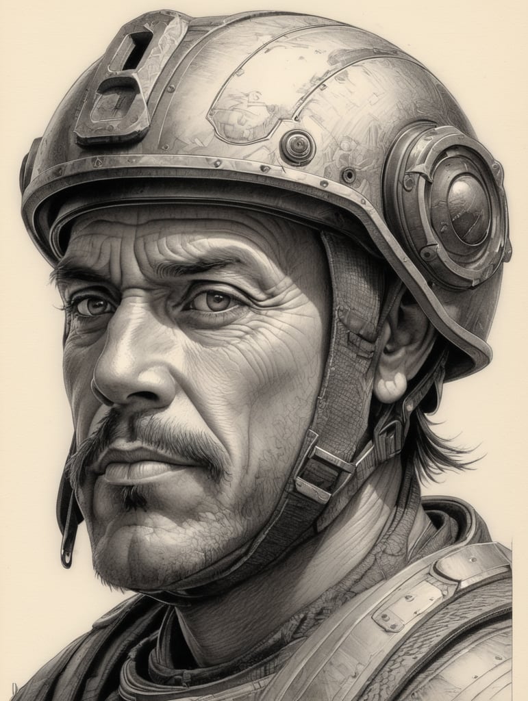 detailed vintage sketch art, Cross hatching, Strong facial expression, pencil art, in the style of Pascal Blanche