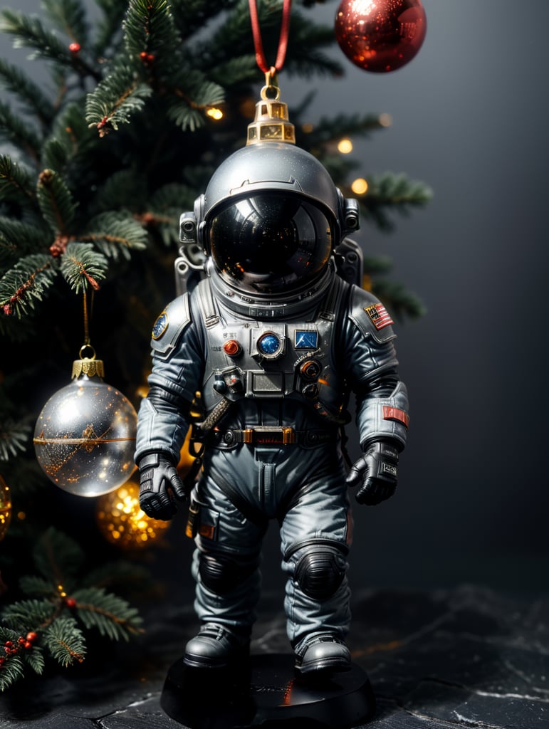 astronaut small glass glass figure, Christmas toy for the Christmas tree