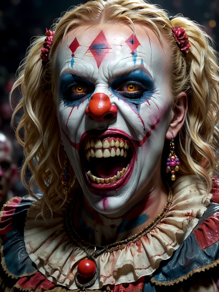 Britney Spears scary zombie clown