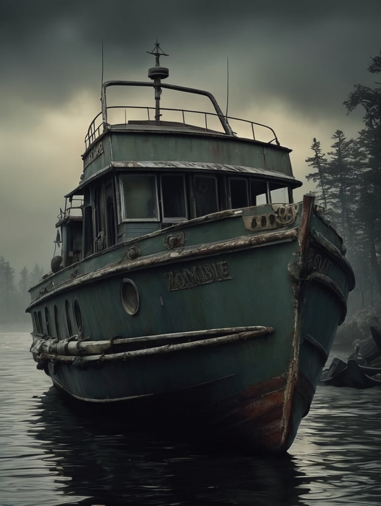 I want a zombie boat in the dark