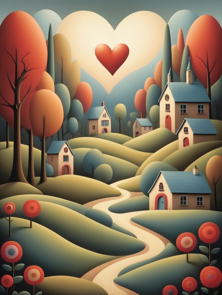 Heart Folk Art by Paul Corfield