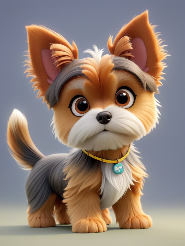 Небольшая собака зовут Гера породы йорк шесть цветов коричневого а спина ее серого цвета