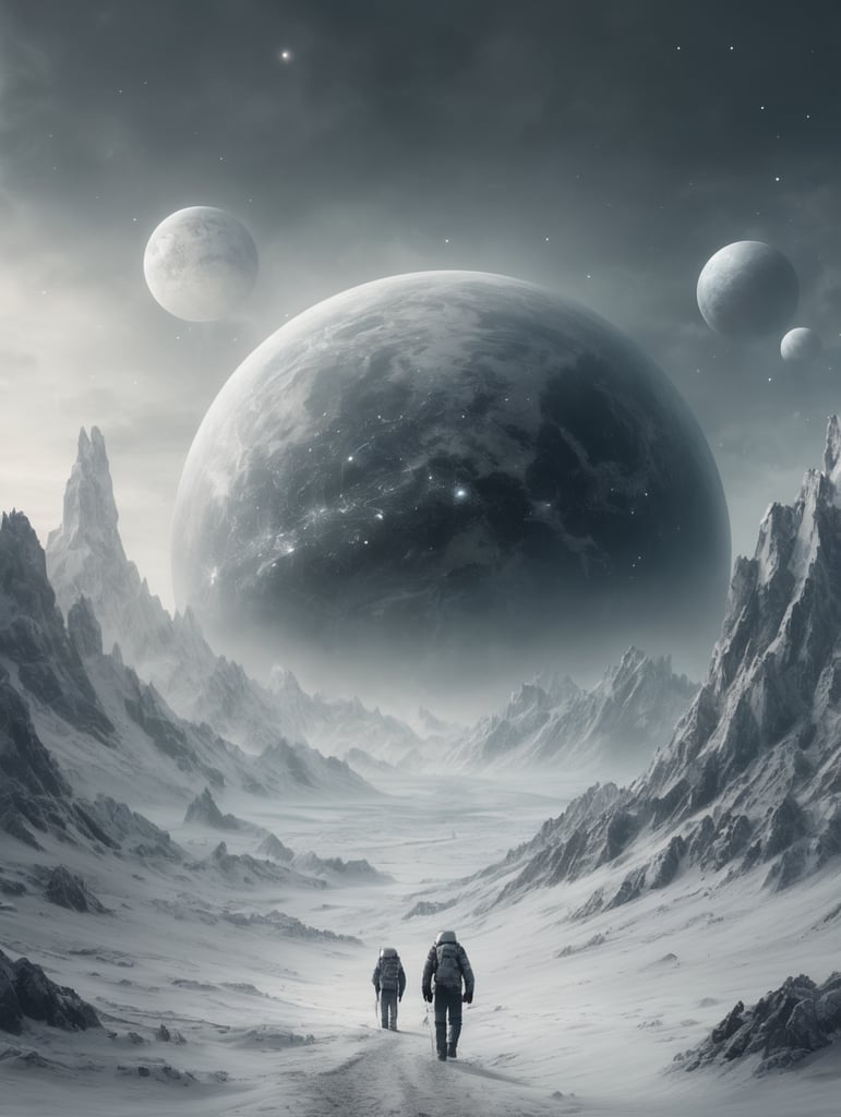 Create A Cosmic Universal Cold Place Image Without Humans