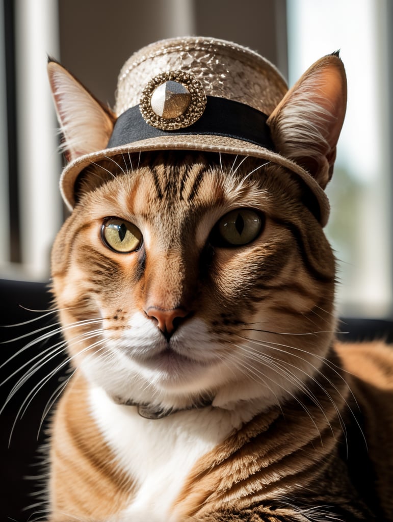 a cat wearing another cat as a hat