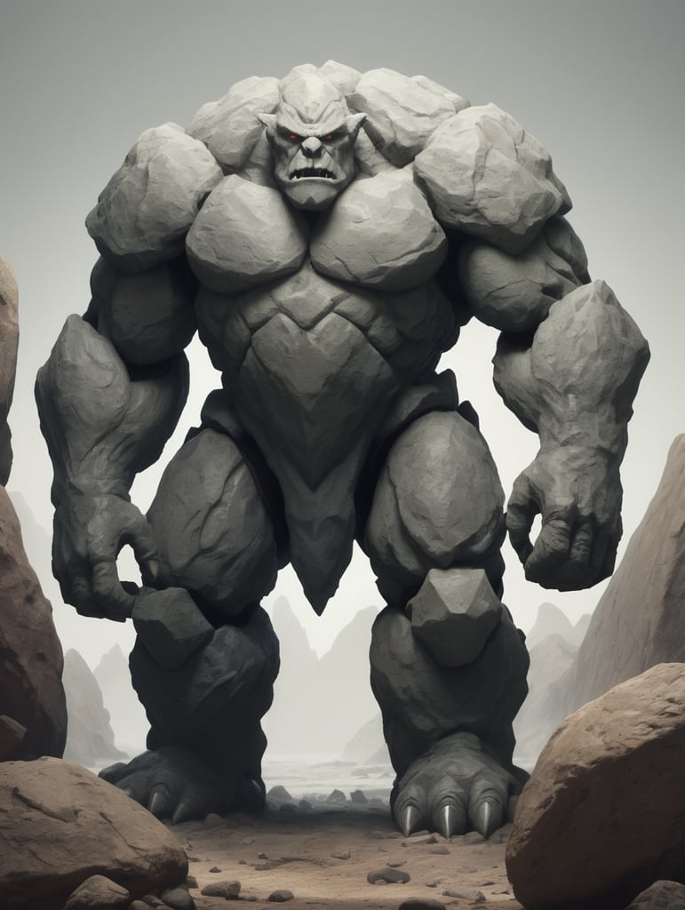 Golem, rock, monster